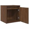 vidaXL Wall-mounted Bedside Cabinet Brown oak Engineered wood Medium