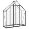vidaXL Greenhouse Anthracite and clear Aluminum, Polycarbonate Medium