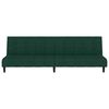 vidaXL Sofa Bed Dark Green Velvet (100% polyester), wood, plastic Compact