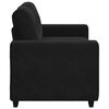vidaXL Loveseat Sofa Black Velvet (100% polyester), Plywood, Steel, Plastic