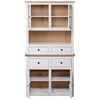 vidaXL Highboard White and natural Solid pine wood Standard Storage