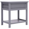 vidaXL Cabinet Set of 2 Grey Paulownia wood 15.7 x 11.4 x 16.5 in