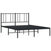 vidaXL Bed Frame Black Powder-coated steel 59 x 79 in King Size