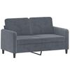 vidaXL Sofa Set Dark Grey Velvet (100% polyester), metal, plywood Large