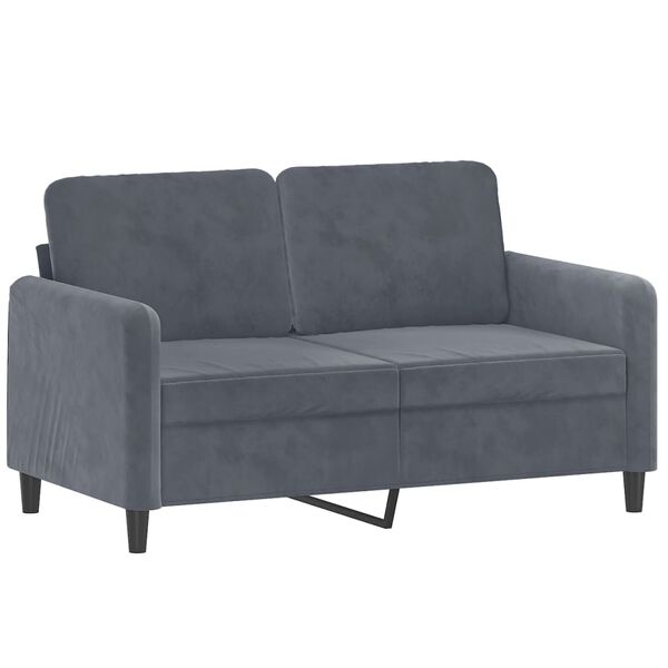 vidaXL Sofa Set Dark Grey Velvet (100% polyester), metal, plywood Large