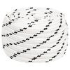 vidaXL Braided Boat Rope White 0.79 "x164.0 ' Polyester