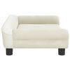 vidaXL Kids Sofa Cream Velvet (100% polyester), solid pine wood, plastic