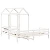 vidaXL Day Bed And Bench Set White Solid pine wood, Plywood Single size