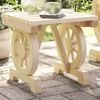 vidaXL Garden Footstool Natural Wood Solid Fir Wood 15.7x14.4x15.2 in