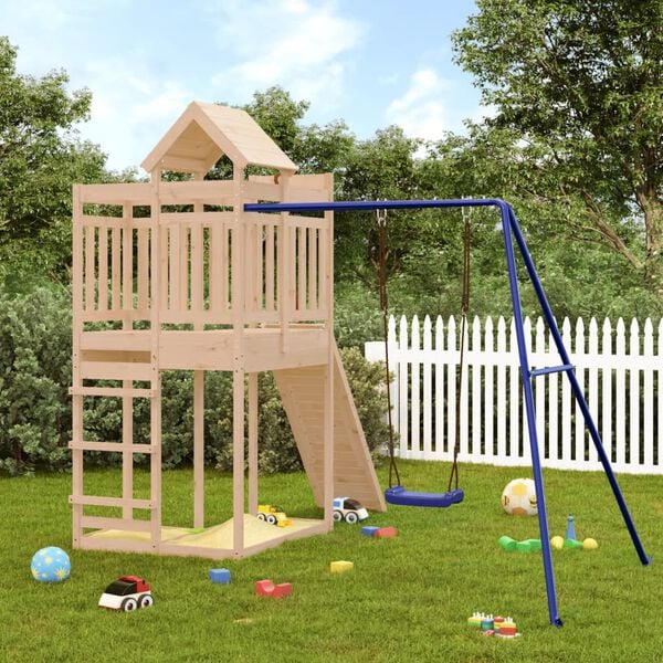 vidaXL Outdoor Playset Pine Wood Solid pine wood Large Outdoor Playset