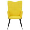 vidaXL Relaxing Chair Mustard Yellow 100% Polyester, Steel Medium