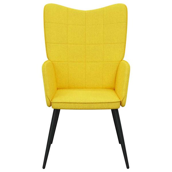 vidaXL Relaxing Chair Mustard Yellow 100% Polyester, Steel Medium