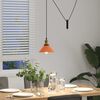 vidaXL Pendant Lamp Gloss orange and white Metal Medium