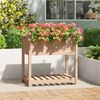 vidaXL Planter Natural Wood Solid Pine Wood Medium Durable Planter
