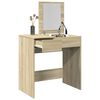vidaXL Dressing Table Sonoma oak Engineered wood, Glass