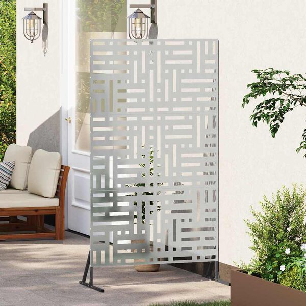vidaXL Privacy Screen Grey 39.37 x 19.69 x 70.87 in Steel