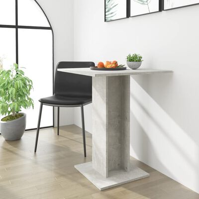 vidaXL Bistro Table Concrete Gray 23.6"x23.6"x29.5" Engineered Wood