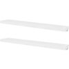 vidaXL Wall Shelf Set of 2 White MDF 47.2 in wide Wall mounting