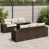 vidaXL Garden Sofa Set Brown PE Rattan Large Garden Sofa Set