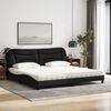 vidaXL Bed Black Fabric (100% polyester) 78.7x78.7 in Bed Rectangular