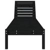 vidaXL Sun Lounger Black Solid pine wood Standard Adjustable Armrests