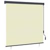 vidaXL Outdoor Roller Blind Striped Manual Cream 70.9" x 98.4" fabric
