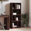 vidaXL Bookcase Brown oak Engineered wood Medium Bookcase Rectangular