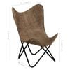 vidaXL Butterfly Chair Taupe Canvas (100% cotton) + powder-coated steel