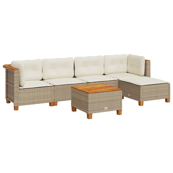 vidaXL Garden Sofa Set Beige