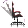 vidaXL Gaming Chair Black and Red Faux Leather