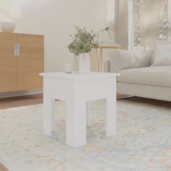 vidaXL Coffee Table White Engineered Wood Compact Durable Coffee Table