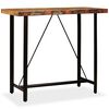 vidaXL Bar Table Multicolor Solid reclaimed wood and steel Industrial