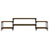 vidaXL TV Cabinet Brown Oak Engineered Wood, Steel Large TV Cabinet