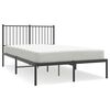 vidaXL Bed Frame Black Powder-Coated Steel Small Double Durable