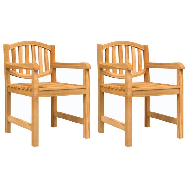 vidaXL Garden Dining Set Solid teak wood Medium Stackable