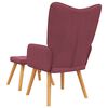 vidaXL Relaxing Chair With Stool Wine Red