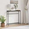 vidaXL Console Table with Shelf Black oak 75 x 19.5 x 75 cm