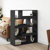 vidaXL Bookcase Black Engineered Wood 39.4 x 13.0 x 49.4 in