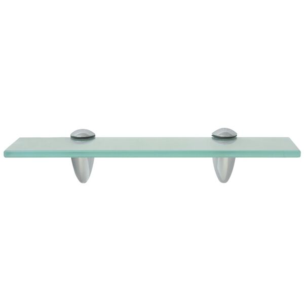 vidaXL Floating Shelf Clear Tempered glass, Zinc alloy 11.8 x 7.9 in