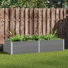 vidaXL Garden Raised Bed Grey Wood-Plastic Composite 98.4x39.4x21.3 in