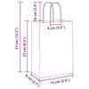 vidaXL Paper Bags 250 pcs with Handles Red 5.9x3.1x8.3"