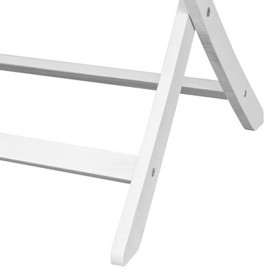vidaXL Patio Table White 62.9"x33.4"x29.5" Solid Acacia Wood
