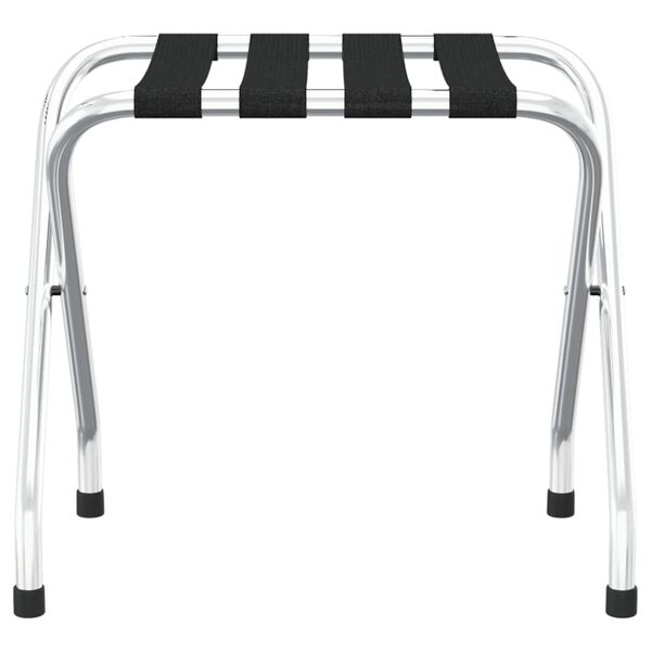 vidaXL Luggage Rack Black and Silver 22.0x15.7x19.3"