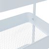 vidaXL Storage Trolley 3-Tier White 16.5x16.3x30.3" Steel