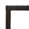 vidaXL Garden Table Black Poly rattan, powder-coated steel, tempered glass