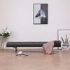 vidaXL Sofa Bed Dark grey Polyester, wood, chrome Large Convertible