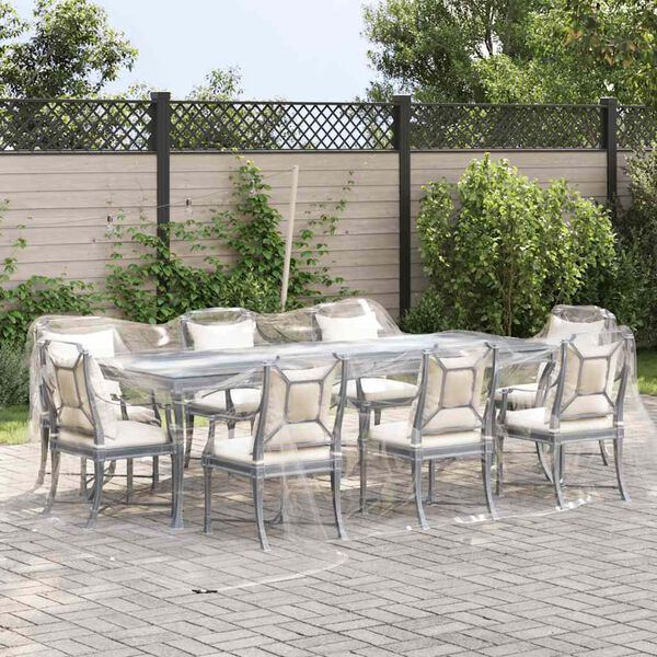 vidaXL Clear Tarpaulin with Eyelets 13.1x13.1' PVC