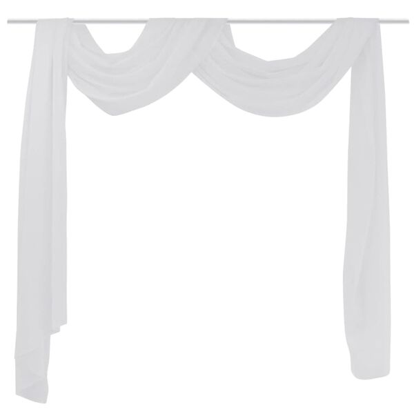 vidaXL Sheer Voile Drape 55.1 x 236.2" White