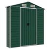 vidaXL Garden Shed Green Galvanized Steel Large Garden Shed