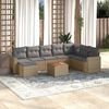 vidaXL Garden Sofa Set Mix beige, Light grey